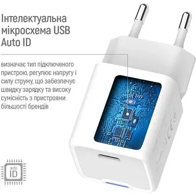 Зарядний пристрій ColorWay GaN Mini 35W PD Port PPS USB-C white (CW-CHS056PD-WT) - фото 10