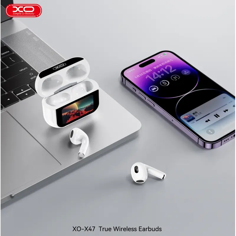 Навушники бездротові XO X47 Smart TWS Earbuds 4nd Generation Білі - фото 6