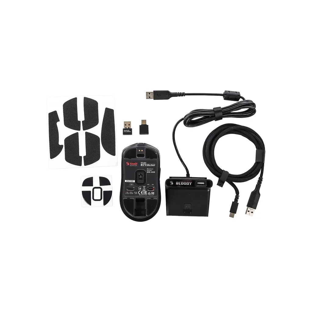 Мишка A4Tech Bloody R77 Ultra Wireless Dock Black (4711421003575) - фото 7