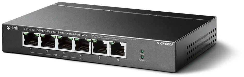 Коммутатор TL-SF1006P 6x1FE (4xPoE), 67Вт, Неуправляемый TP-Link teh0018152 - фото 3