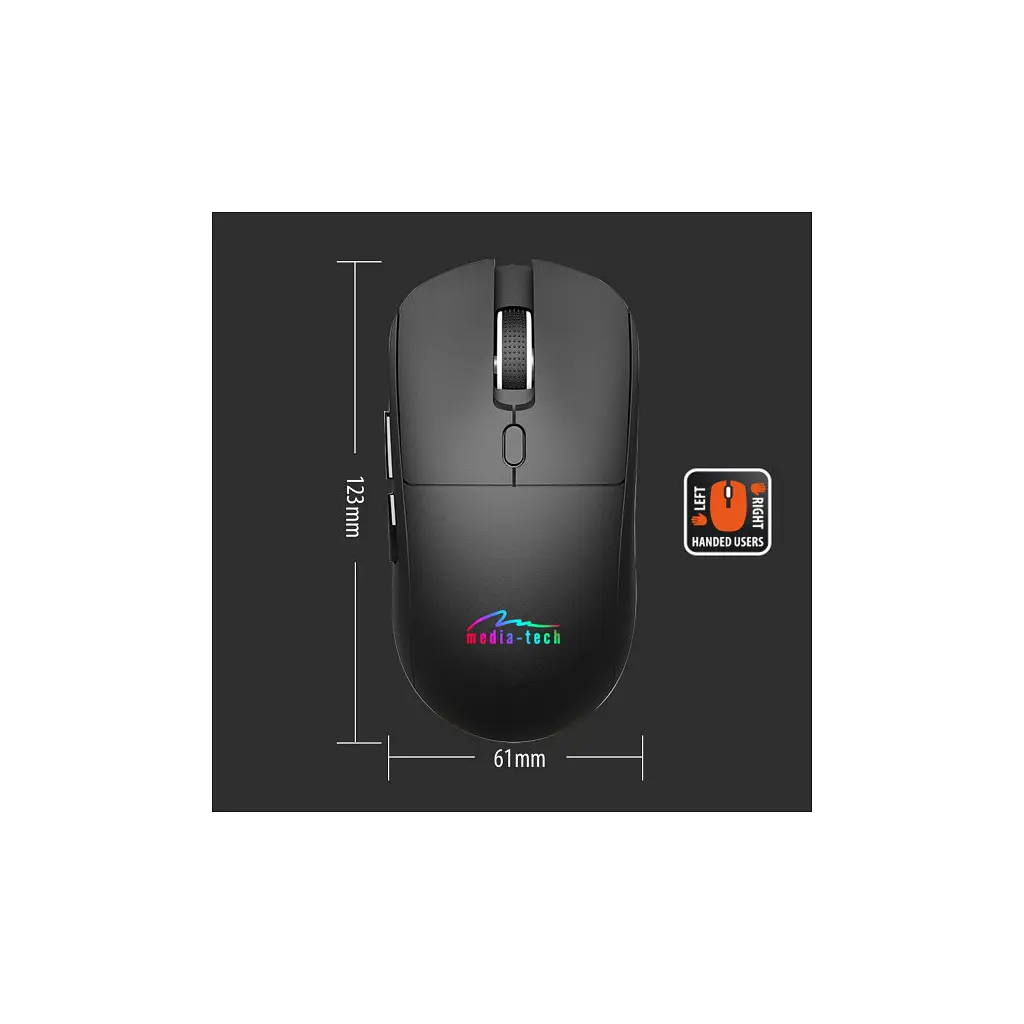Мишка Media-Tech MT1124 Wireless Black (MT1124) - фото 11