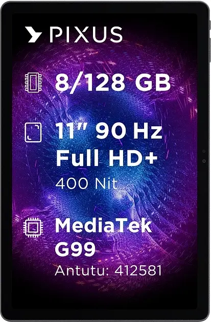 Планшет Pixus Titan 8/128GB LTE Сірий
