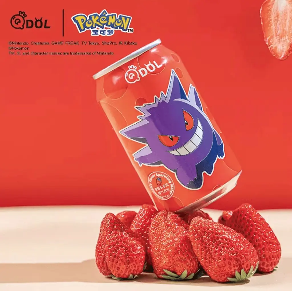 Газований напій Qdol Pokemon Strawberry Gengar 330мл - фото 2