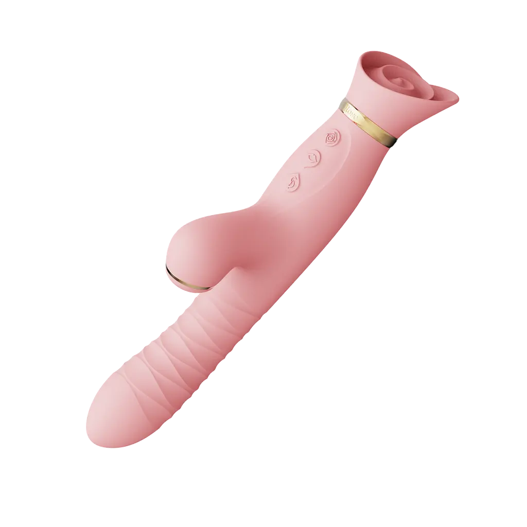 Вибратор-кролик Zalo Rose Rabbit Thruster 25 см светло-розовый - фото 4