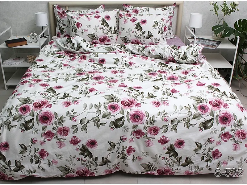 Комплект постільної білизни с компаньоном Євро TAG tekstil pbe0046088 - фото 2
