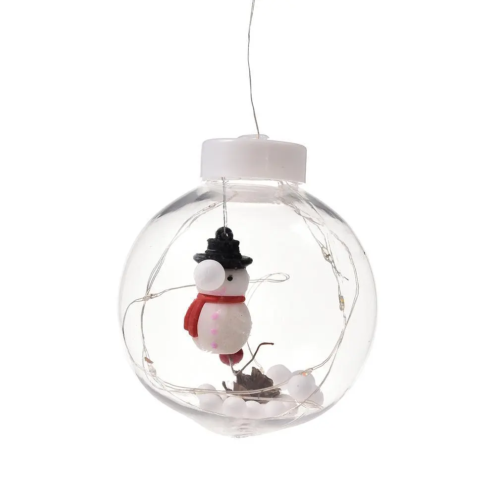 Гирлянда бахрома Copper ball 200 LED 4.2 м, светодиодная гирлянда из шаров со снеговиками Теплый белый (ST) - фото 6