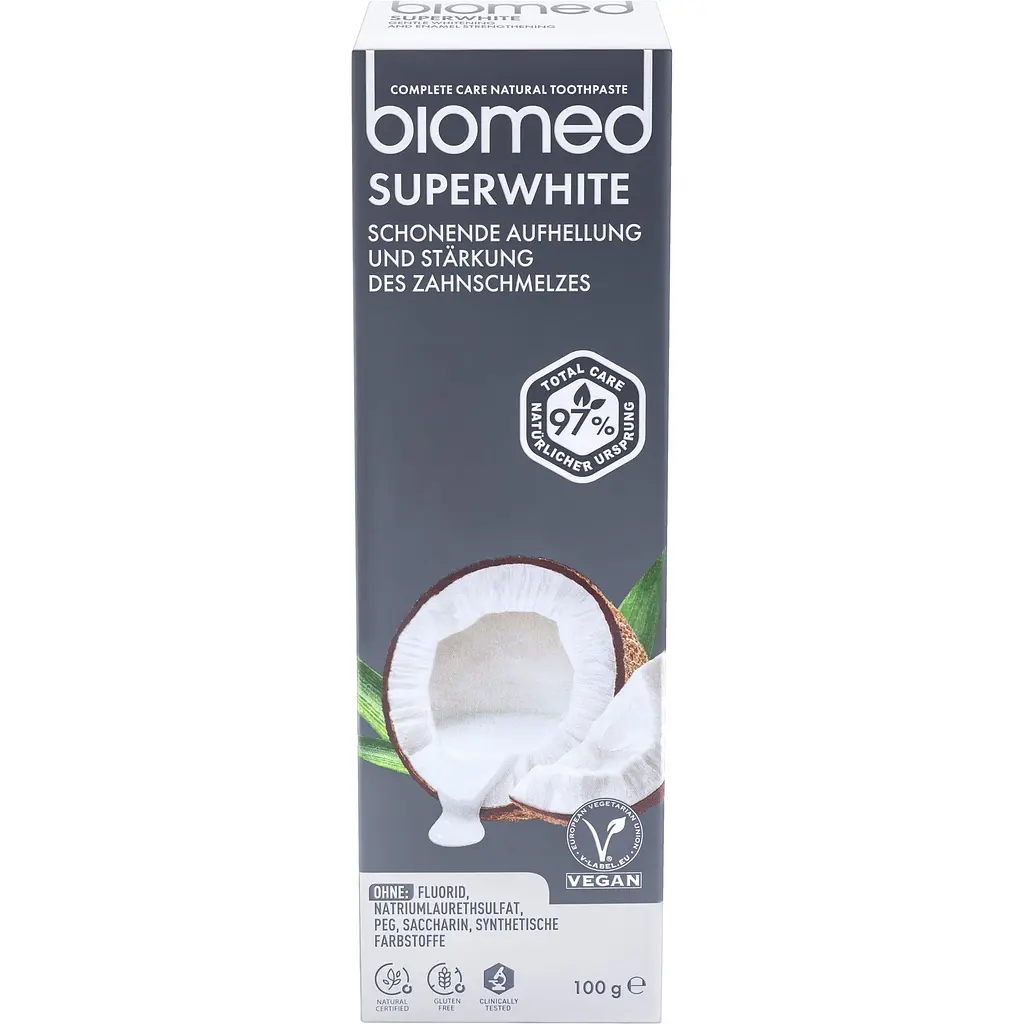 Зубна паста Biomed Superwhite Дбайливе відбілювання і зміцнення чутливої ​​емалі 100 г - фото 2