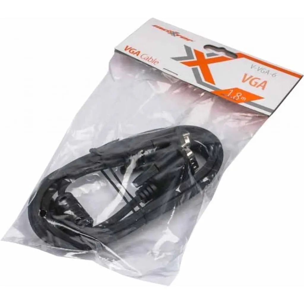 Кабель мультимедійний VGA M to VGA M 1.8m Maxxter (V-VGA-6) - фото 2