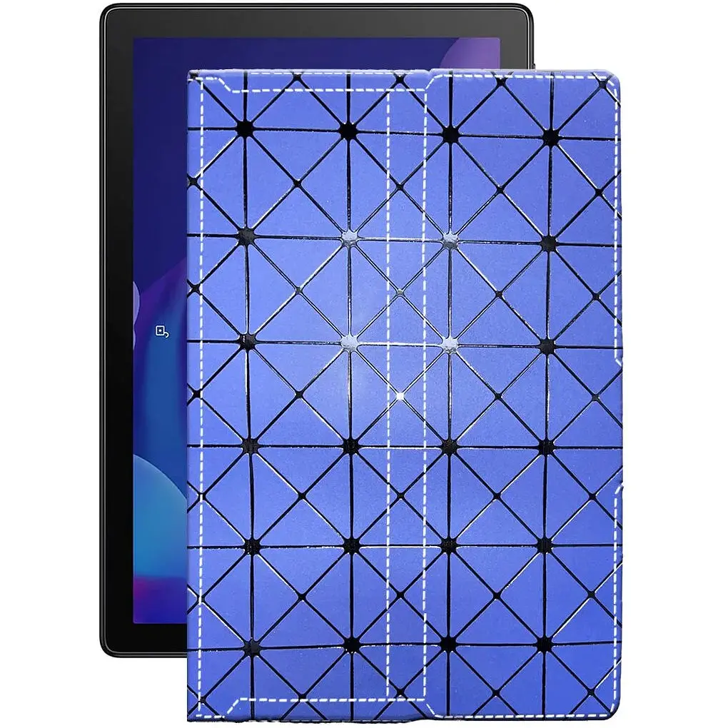 Чохол StatusCASE з екошкіри для планшету Alcatel 1T 10 (8091) Синій ромб - фото 1