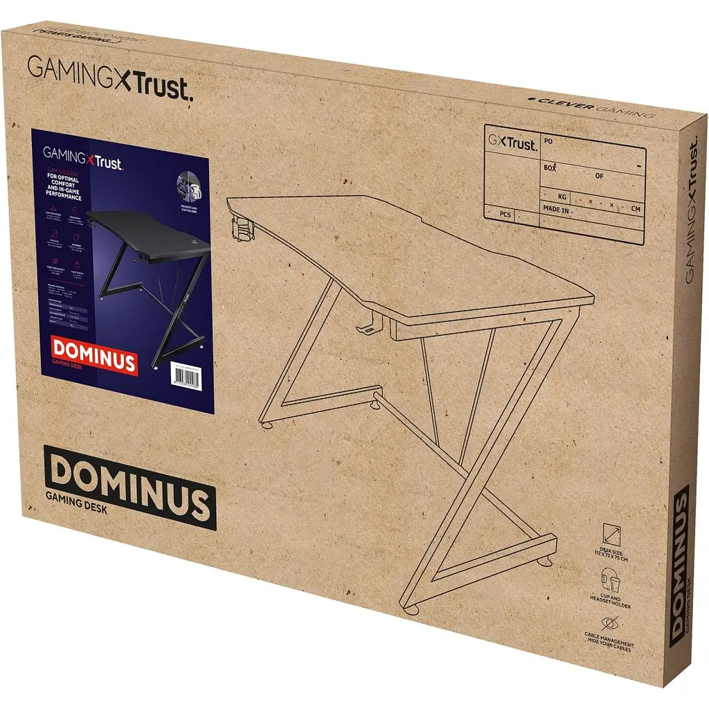 Комп'ютерний ігровий стіл Trust GXT711X Dominus Desk Black (24503) [111769] - фото 8