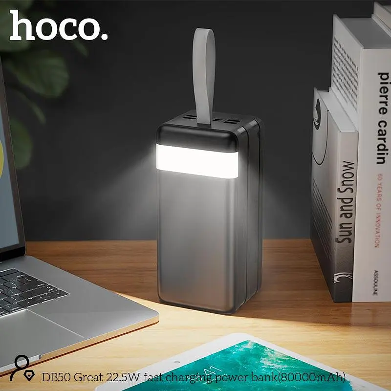 Універсальна мобільна батарея HOCO DB50 Great fast charging power bank 80000mAh 2Type-C + 4USB 22.5W - фото 3