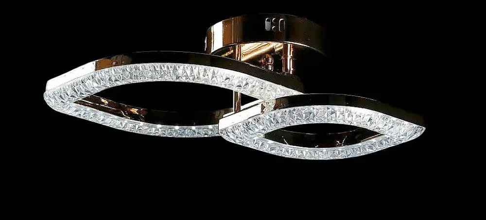 Люстра стельова LED Splendid Ray LT8005/1+1, 80W, золото/білий, сучасний стиль з димером - фото 3