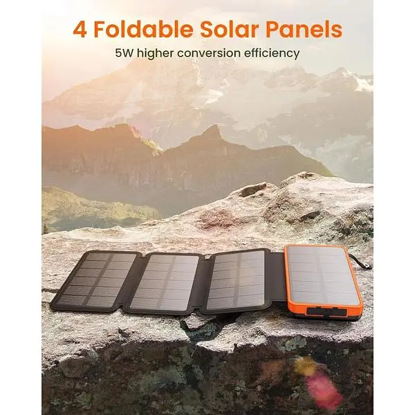 Портативний зарядний пристрій Addtop Solar Charger 25000 mAh - 3A швидка зарядка для телефону PD4.0 QC 3.0 - фото 2