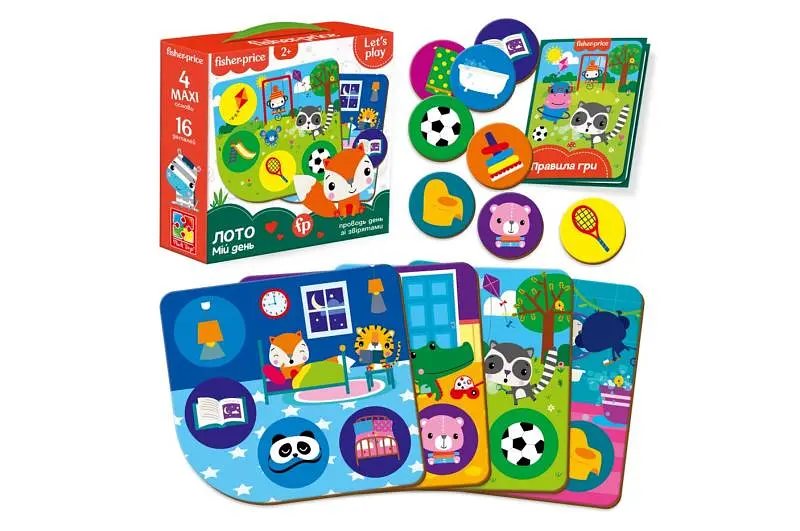 Настільна гра "Fisher-Price. Лото. Мій день" VT2910-02 VladiToys
