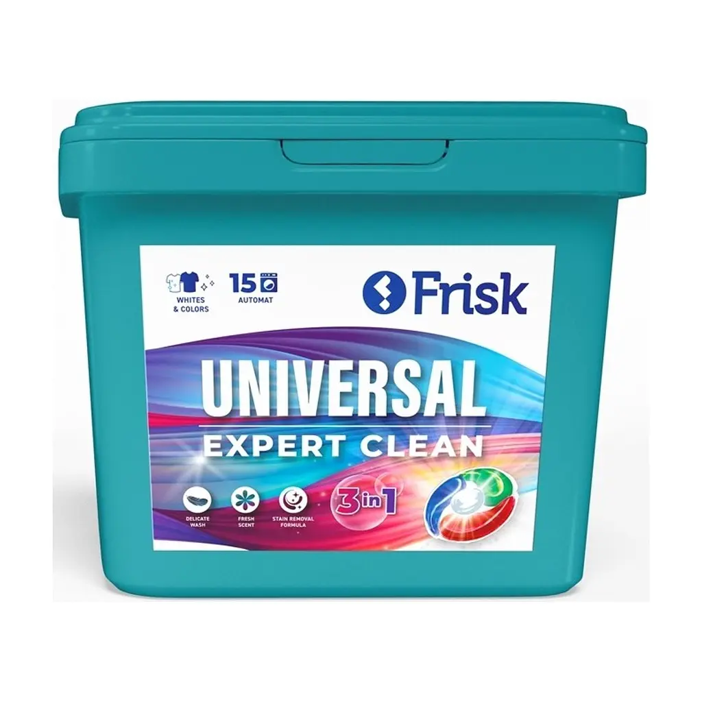 Капсули для прання Frisk Universal Expert Clean 15 шт. (4820197122608)