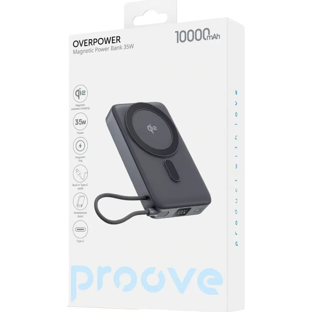 Внешний аккумулятор Proove OverPower 10000mAh 35W Gray (PBOP35012105) [135261] - фото 3