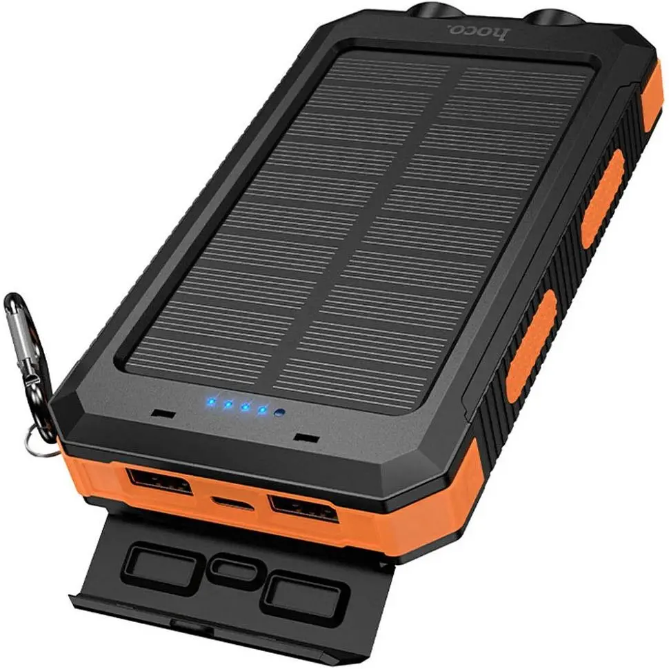 Зовнішній акумулятор Hoco J164 Platinum Solar 8000mAh 10W Black [157758] - фото 4