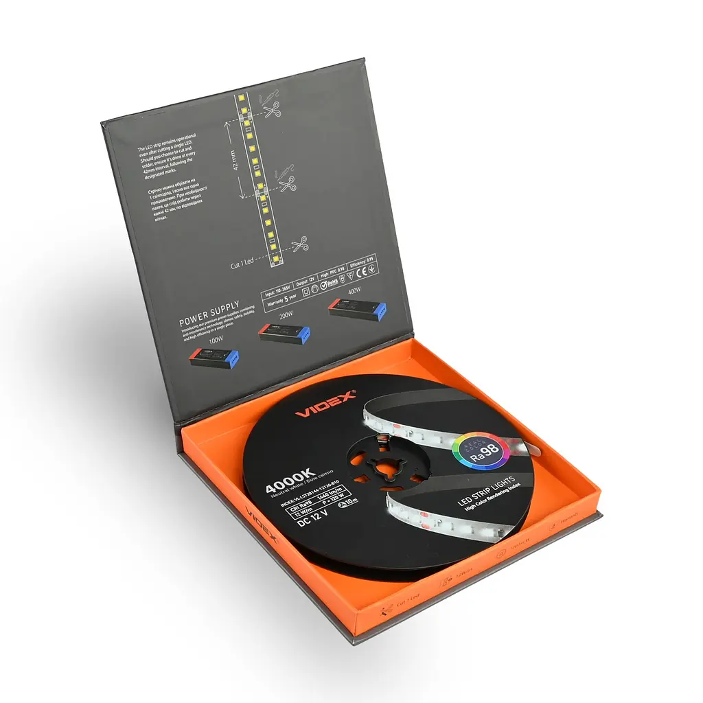 Стрічка світлодіодна Videx LED DC 12V 120W 4000K Ra98 IP20 10 м (VL-LST28144-12124-B10)  - фото 2