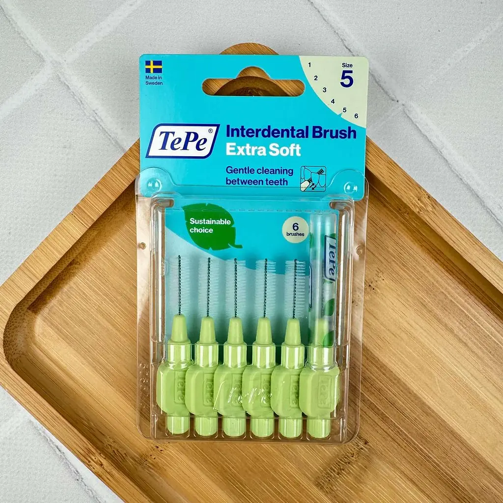 Міжзубна щітка TePe Extra Soft зелена (0.8 мм), 6 шт - фото 4