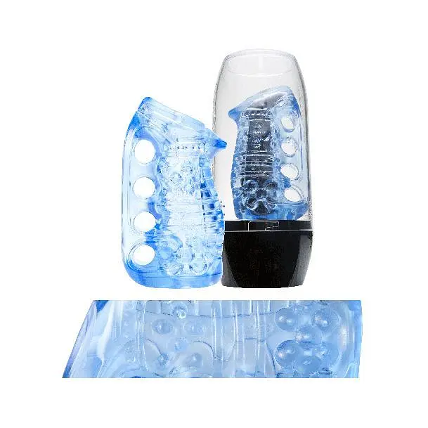 Мастурбатор Fleshlight Fleshskins Grip Blue Ice, надійна фіксація на руці, відмінно для пар та мінета - фото 6