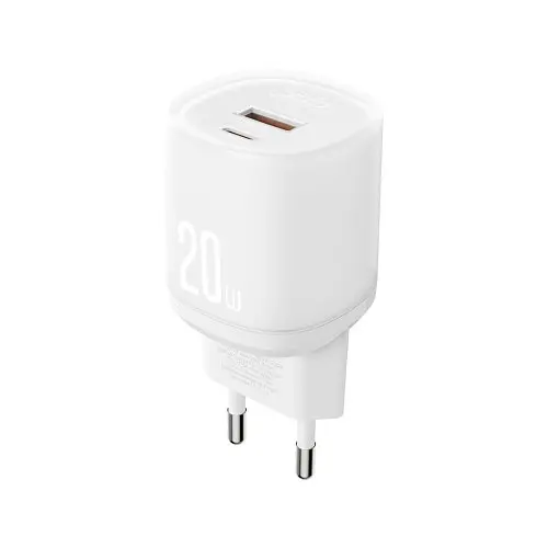 Сітчастий зарядний пристрій XO L144(EU) PD20W 1USB-A+1USB-C Fast Charger Білий - фото 3