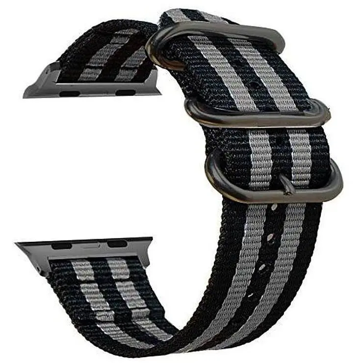 Нейлоновий ремінець Primolux Traveller для Apple Watch 38 мм, 40 мм, 41 мм Black Grey - фото 3
