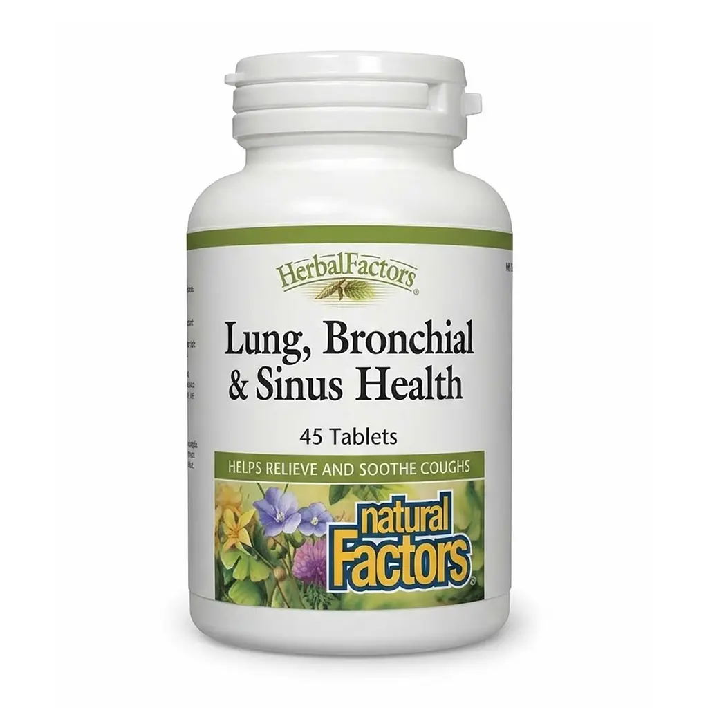 Комплекс для дихальних шляхів та бронхів Natural Factors (Lung, Bronchial & Sinus Health) 45 таблеток