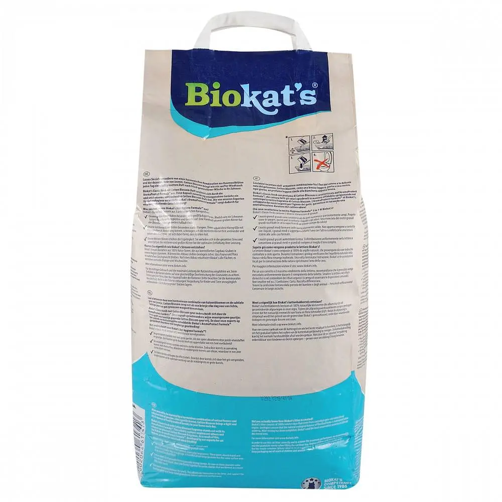 Наполнитель туалета для кошек Biokat's Classic Fresh 3in1 Cotton Blossom 10 кг бентонитовый - фото 3