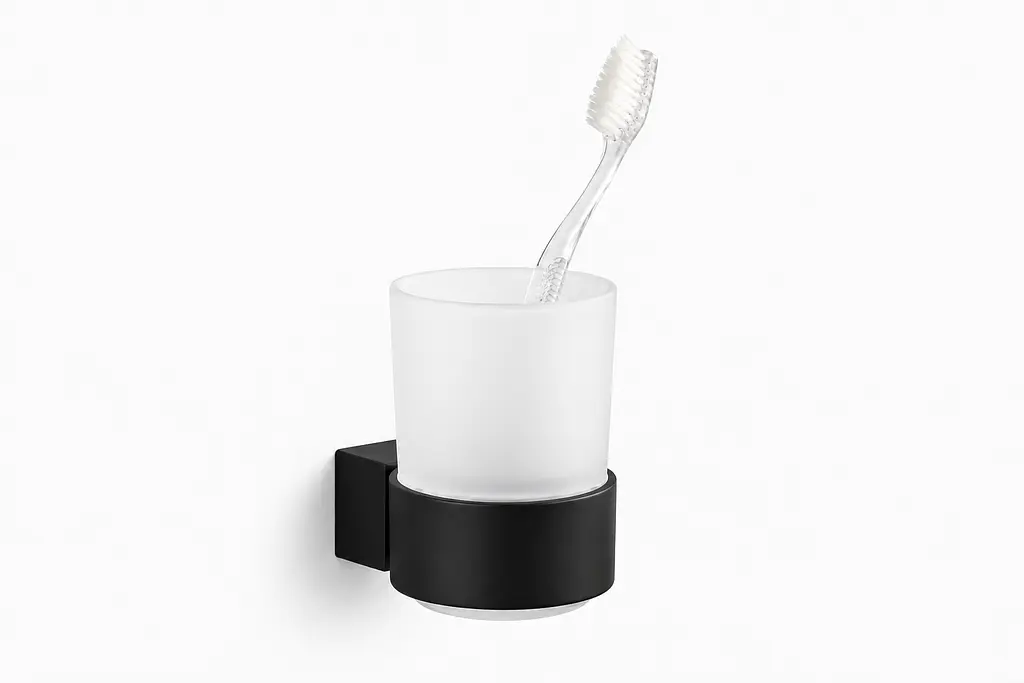 Підвісна склянка для зубних щіток VBI Terra black VBI-040704BL - фото 3