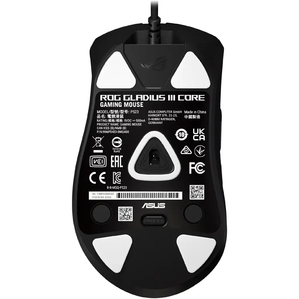 Мишка ASUS ROG Gladius III Core RGB USB Black (90MP04E0-BMUA00) - фото 7