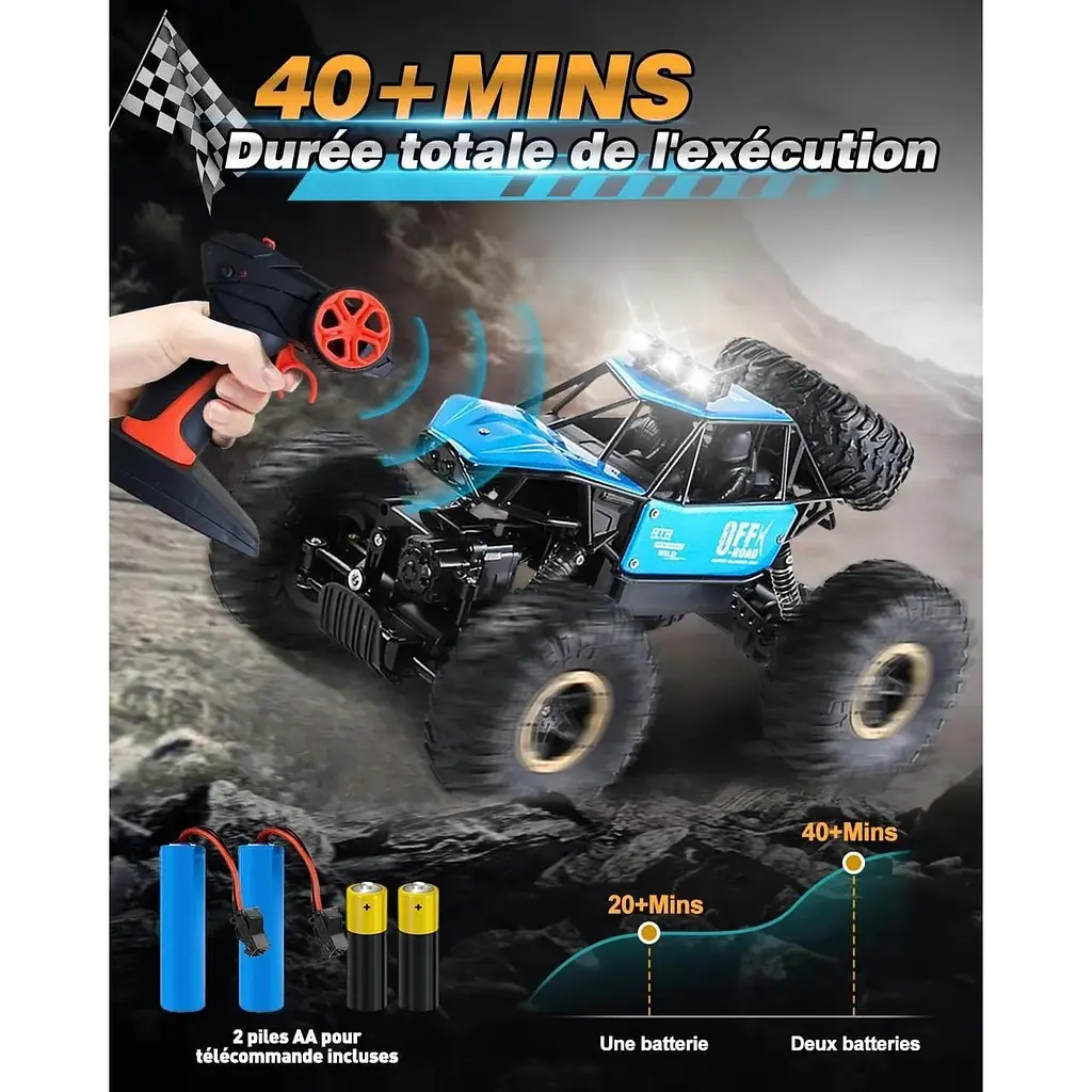 Автомобіль Aucaer з дистанційним керуванням 4x4 All Terrain - висока швидкість 20 км/год з незалежною підвіскою - фото 4