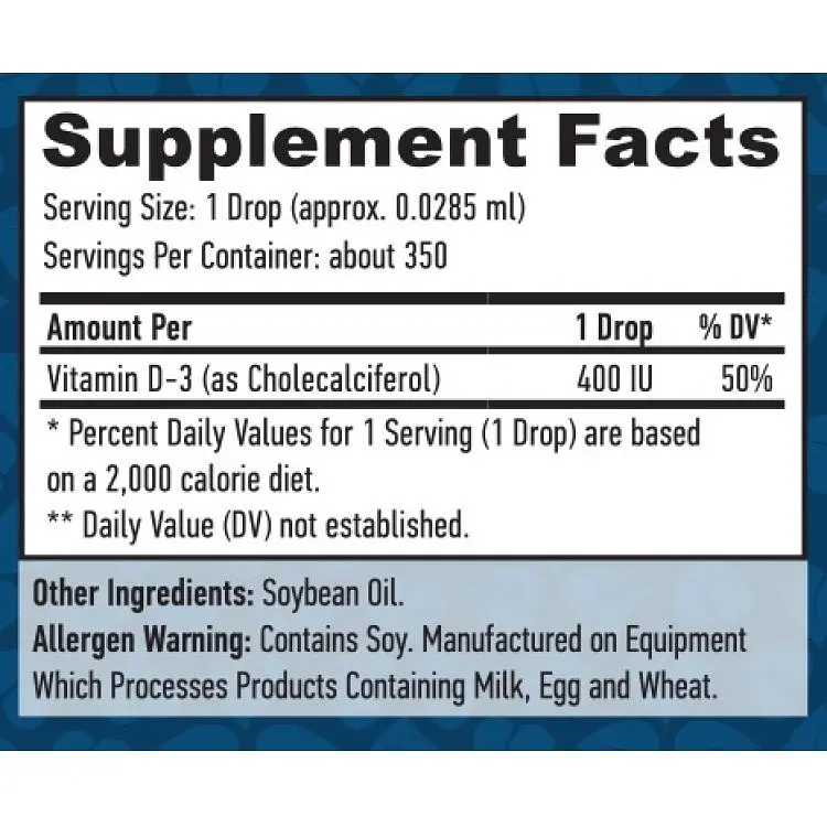 Вітамін D3 Haya Labs Liquid Vitamin D-3 400 МО 10 мл - фото 3