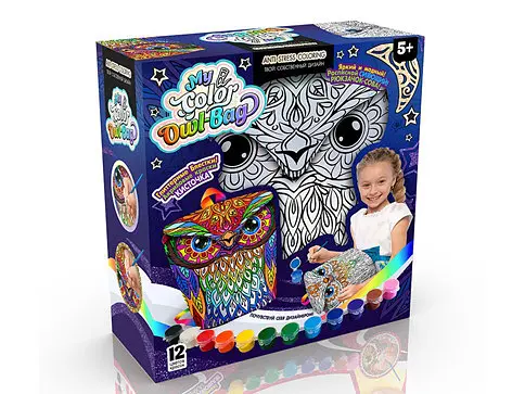 Набір креативної творчості "My Color Owl-Bag" COWL-01-01U рюкзак-розмальовка