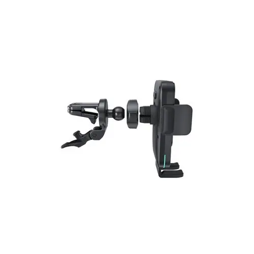 Автотримач XO WX041 Dual Arm Air Outlet 15W Wireless Charger Сірий - фото 4