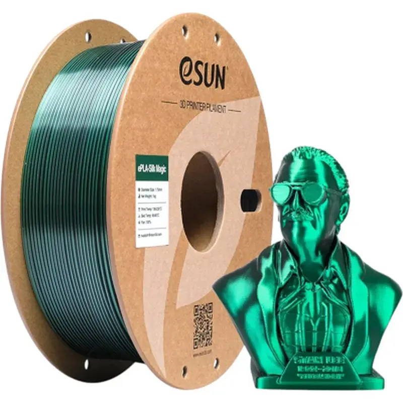 Пластик для 3D-принтера eSUN ePLA-Silk Magic 1кг, 1.75мм, Black Green (EPLA-SILKMAGIC-P175BG1) - фото 5