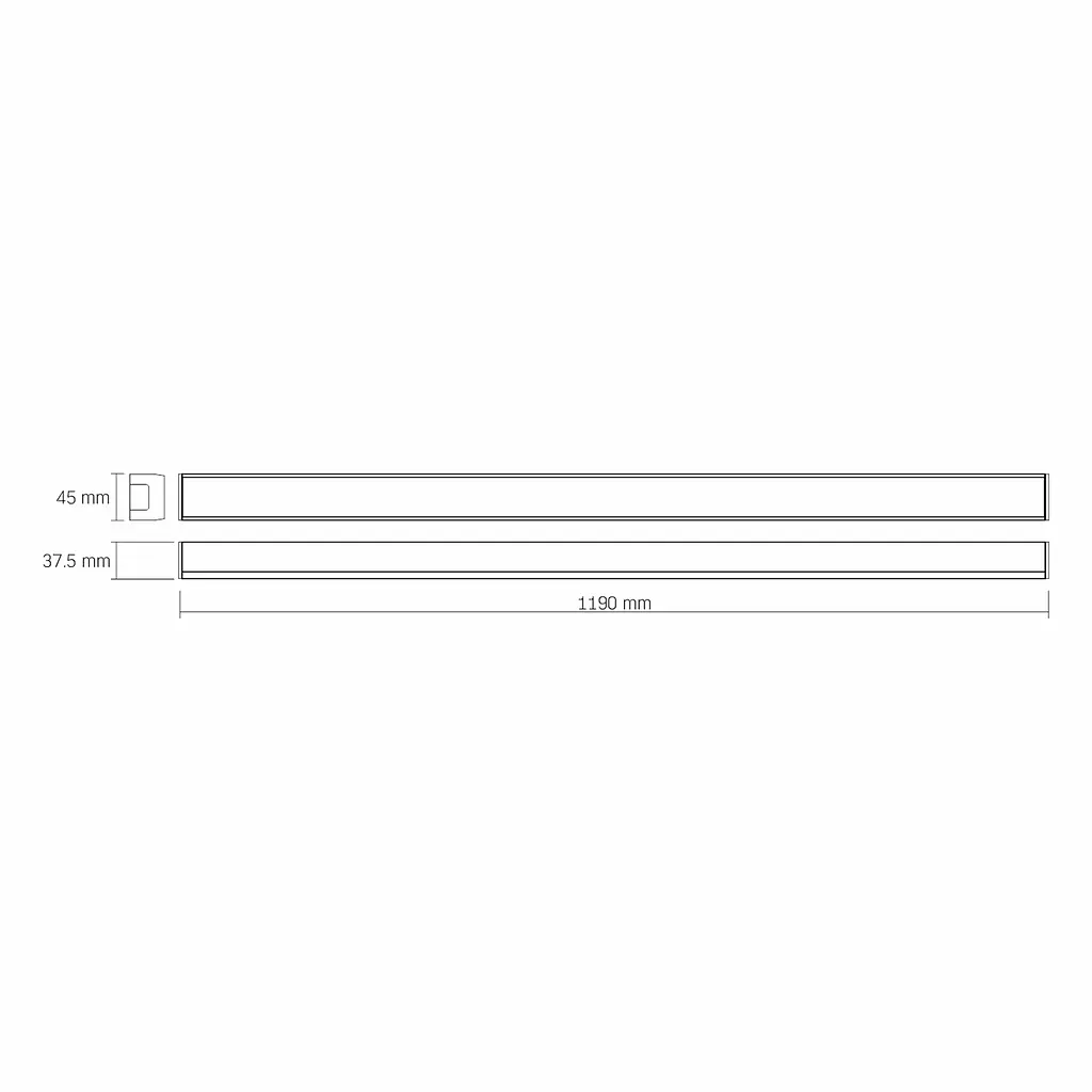 LED світильник лінійний Videx BN03 50W 1.2М 5000K 220V чорний (VL-BN03-50125B) - фото 14