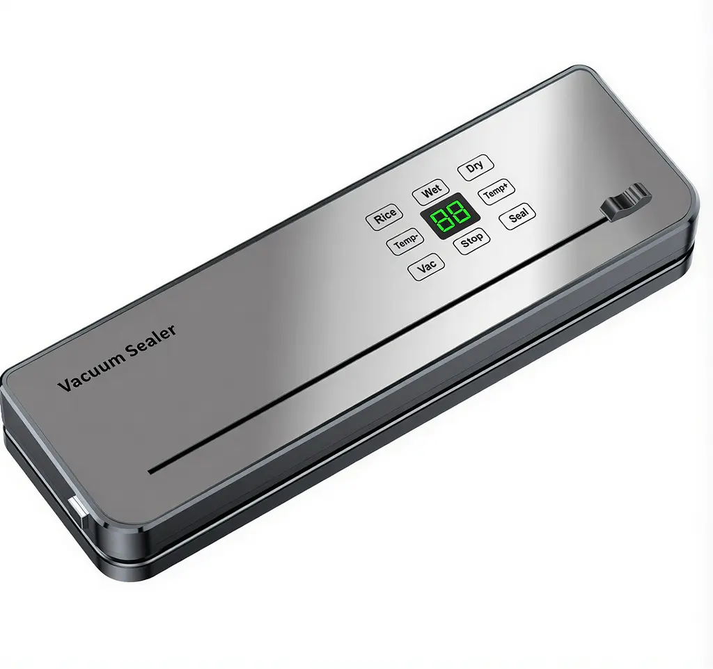 Вакууматор побутовий HP 11-29G сенсорний 120 Вт для сухихвологих продуктів з різаком, сріблястий - фото 2