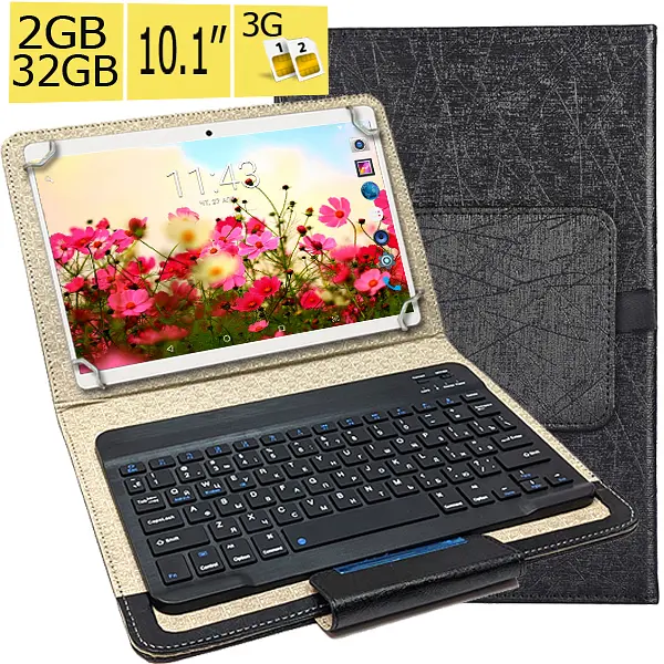 Планшет-телефон Adronix MT232 3G Gold 2/32GB + Чохол із Bluetooth клавіатурою - фото 2