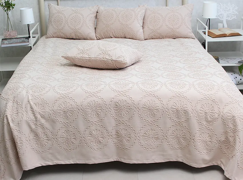 Покривало з наволочками Tessa beige PrimaTeks 160х240 см pbe0042940