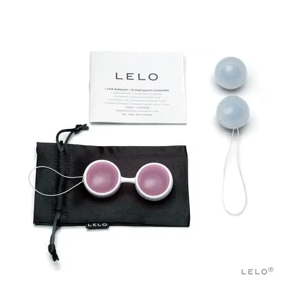 Вагінальні кульки Lelo Luna Beads Mini 3 см рожеві з блакитним - фото 3