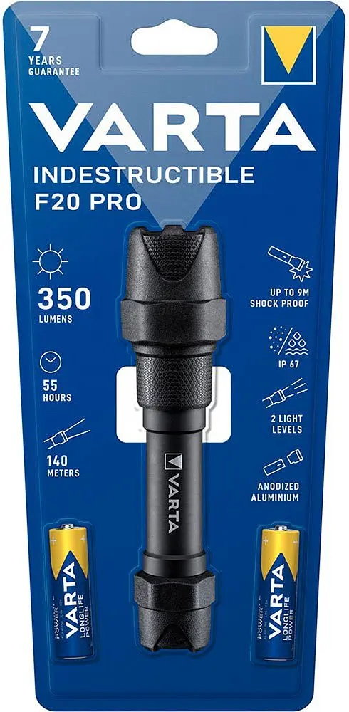 Ліхтарик VARTA Indestructible F20 Pro, 6 Вт, IP67, IK08, до 350 люменів, до 140... - фото 3