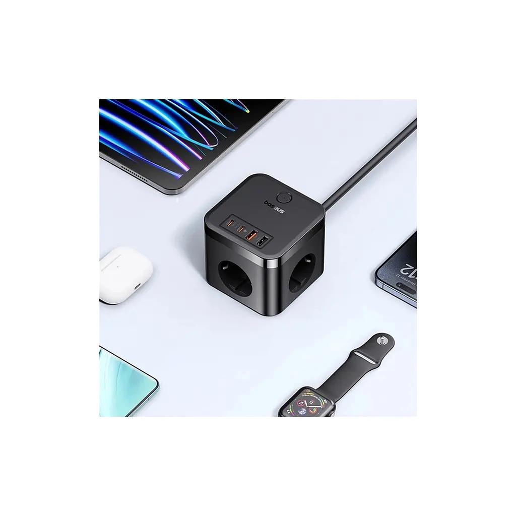 Мережевий фільтр живлення Baseus PowerCombo Cube Power Strip (E00066400117-00) - фото 11