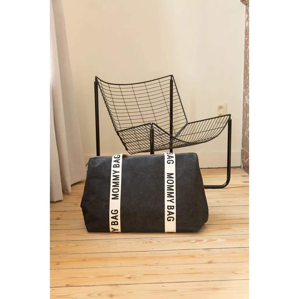 Сумка Childhome Mommy bag Signature - Canvas Black, чорна (CWMBBSCBL) - фото 11