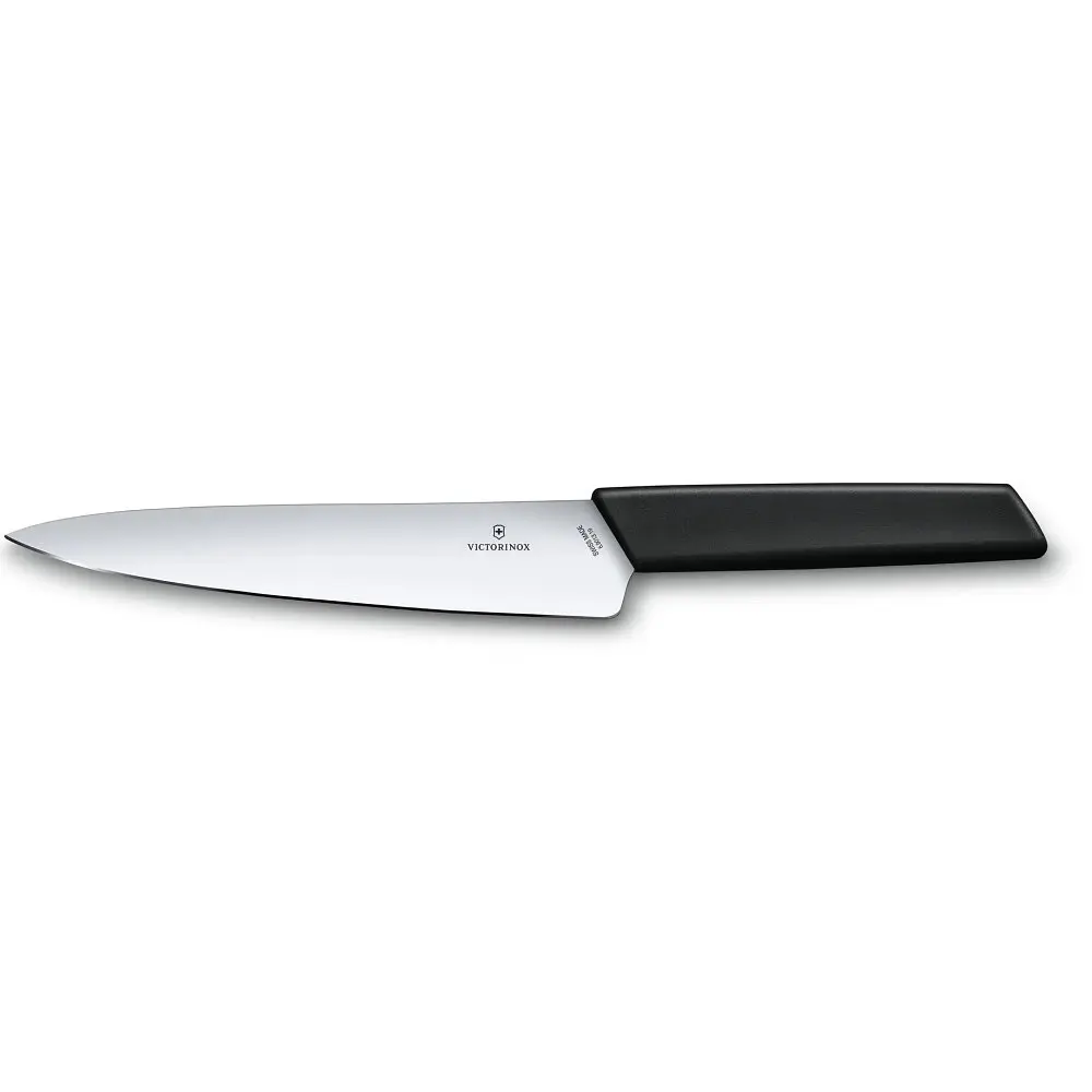 Кухонний ніж Victorinox Swiss Modern Carving лезо 19см з чорн. ручкою (блістер)