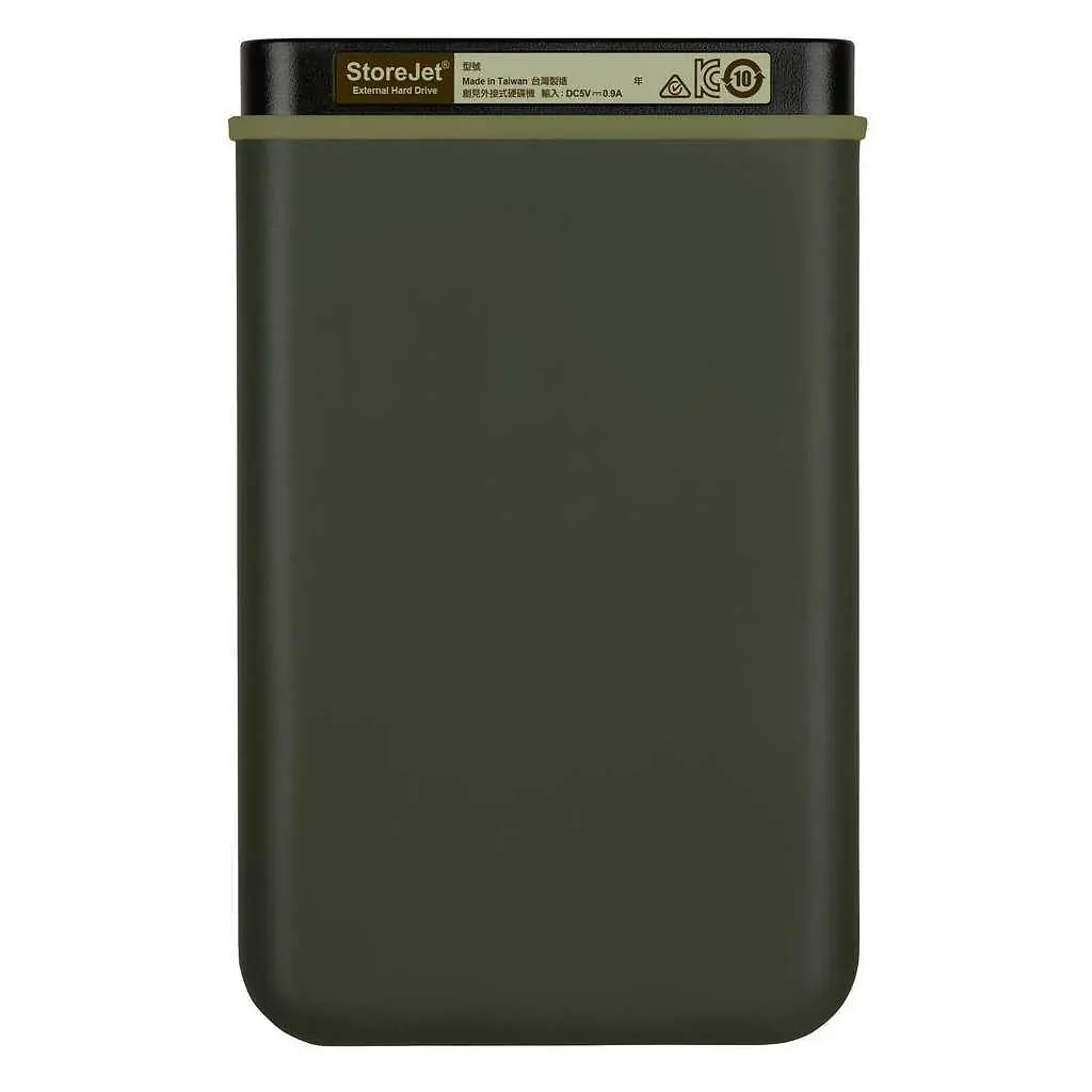 Зовнішній жорсткий диск Transcend 1TB StoreJet 25M3 Military Green Slim (TS1TSJ25M3G) - фото 3