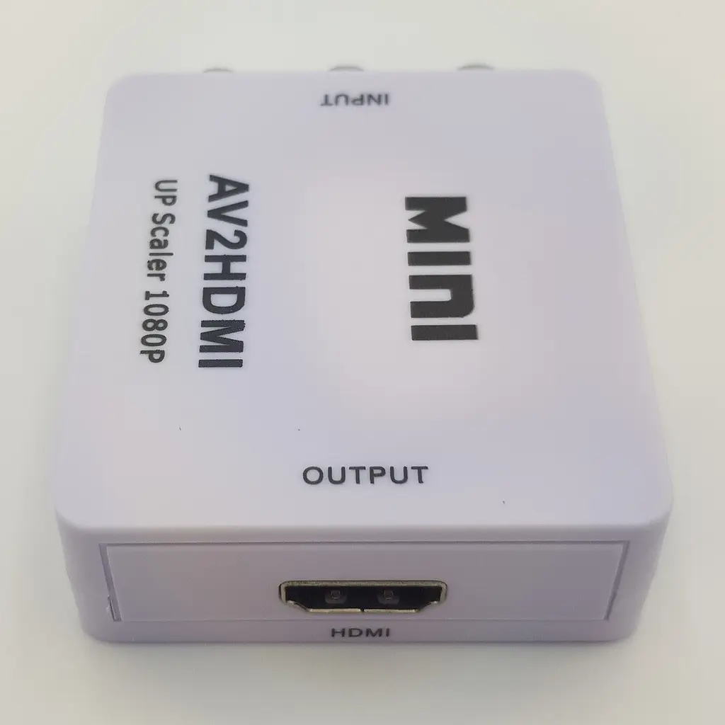Конвертер адаптер з AV тюльпани RCA в HDMI перехідник перетворювач 1080P відео та аудіо UKC білий - фото 5