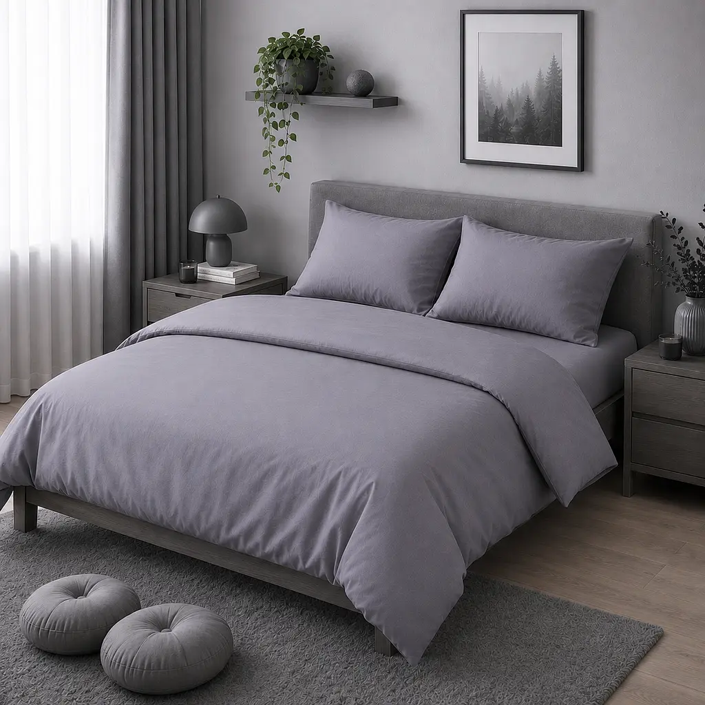 Дитяча постільна білизна MIRSON TEENAGER фланель Ash grey 150х220см (2200012801482) - фото 3