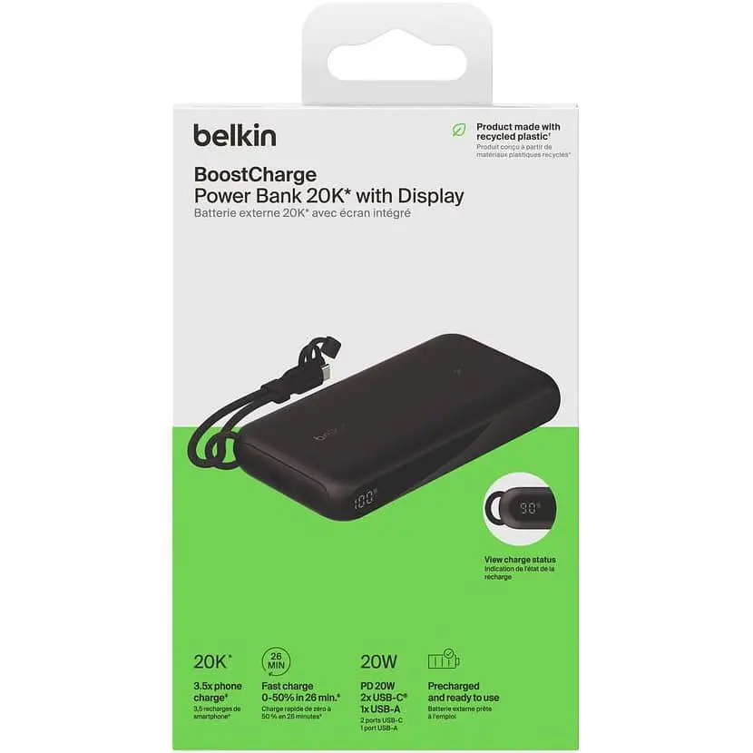 Павербанк Belkin Black 20 000 mAh / 20 Вт (BPB028HQBK) - фото 6