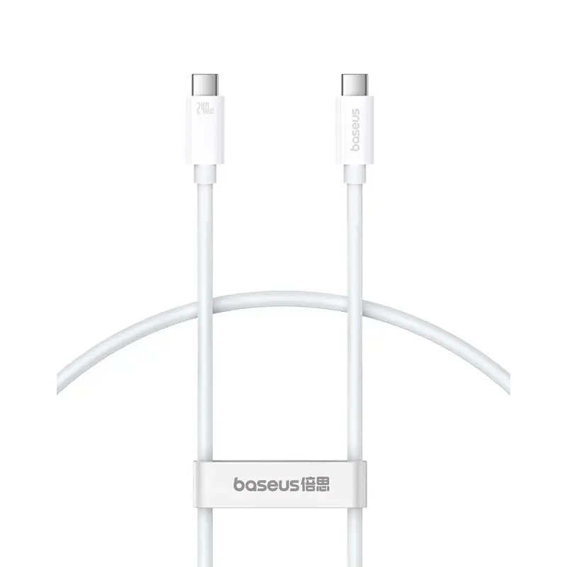 Дата кабель Baseus Superior 2 USB4 Full-Function Type-C to Type-C 240W (1.8m) (P10365200211-05) Moon White - фото 4