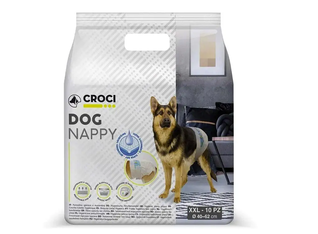 Підгузник для собак Croci Dog Nappy XXL вагою 18-30 кг обхват 40-62 см ЦІНА ЗА 1 ШТ C6028999